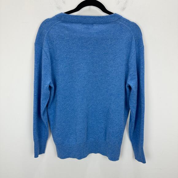 NEW J.Crew Cashmere Relaxed Crewneck Sweater Oversized Heather Twilight XXS - Picture 10 of 12